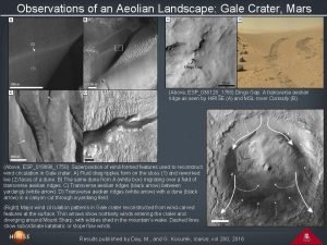 Observations of an Aeolian Landscape Gale Crater Mars