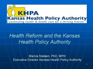 Kansas health policy authority