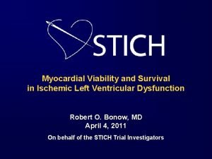 Myocardial Viability and Survival in Ischemic Left Ventricular