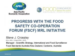 Apec food safety cooperation forum