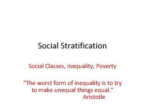 Systems of social stratification Systems of social stratification