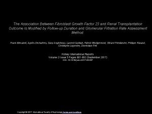 The Association Between Fibroblast Growth Factor 23 and