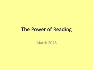 Power of reading teaching sequences