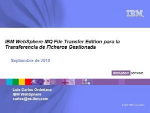 IBM Web Sphere MQ File Transfer Edition para