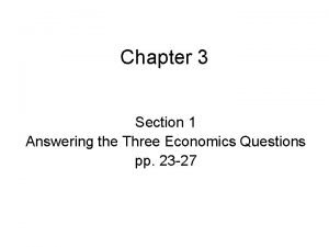 Economics chapter 3 section 1 answer key