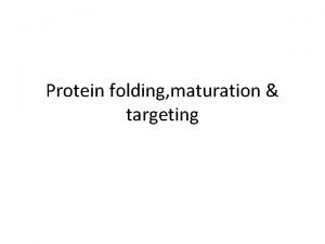 Protein folding maturation targeting Secretory pathway signal peptide