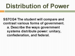 Federal system of government