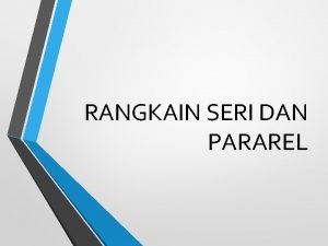 Rangkain pararel