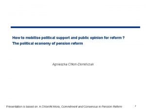 How to mobilise political support and public opinion