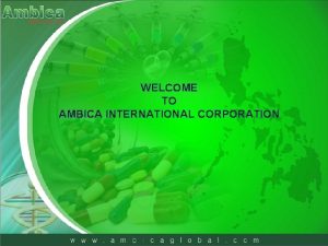 Ambica international corporation products