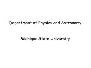 Michigan state university physics department