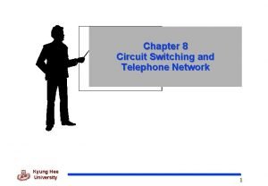 Chapter 8 Circuit Switching and Telephone Network Kyung