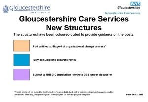 Gloucestershire Care Services New Structures The structures have