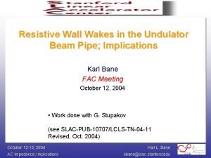 Resistive Wall Wakes in the Undulator Beam Pipe