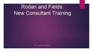 New consultant training