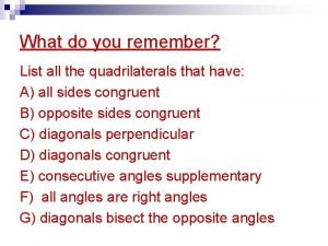 Properties of quadrilaterals quizizz