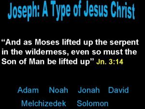 Moses lifted up the serpent