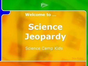 Jeopardy questions for kids-science
