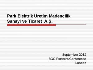 Park Elektrik retim Madencilik Sanayi ve Ticaret A