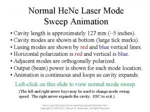 Normal He Ne Laser Mode Sweep Animation Cavity