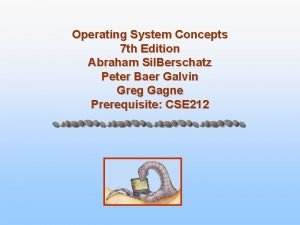 Operating system concepts 11th