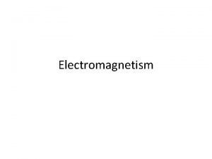 Electromagnetism Contents Review of Maxwells equations and Lorentz