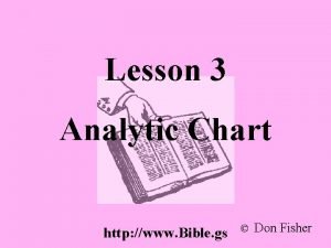 Lesson 3 Analytic Chart http www Bible gs