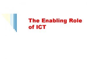 Conclusion about ict