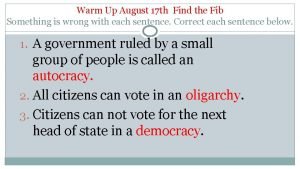 Autocracy in a sentence