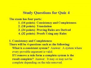 Study quiz