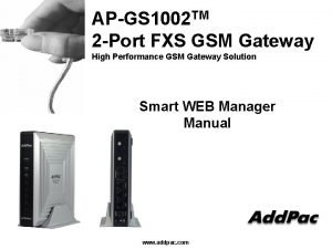 APGS 1002 TM 2 Port FXS GSM Gateway