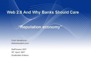 Web 2 0 And Why Banks Should Care