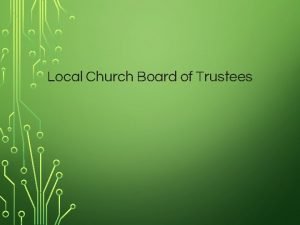 Church board of trustees