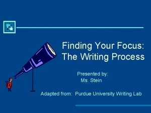 Focus on writing Focus on writing