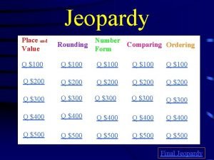 Jeopardy Place and Value Rounding Number Comparing Ordering