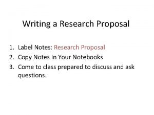 Introduction to a research proposal