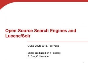 Open source search engines