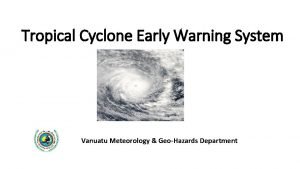 Vanuatu meteo cyclone warning