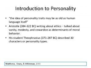 Personality traits meaning Personality traits meaning