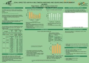 GOALDIRECTED ASR IN A MULTIMEDIA INDEXING AND SEARCHING