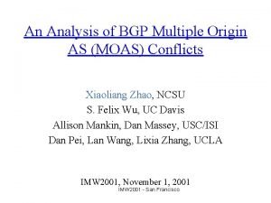 An Analysis of BGP Multiple Origin AS MOAS