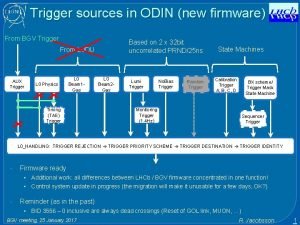 Trigger sources in ODIN new firmware From BGV