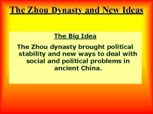 Zhou dynasty politics