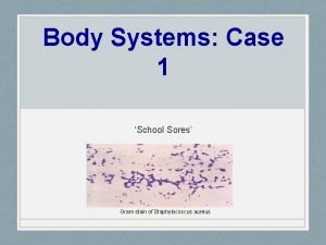Body Systems Case 1 School Sores Gram stain