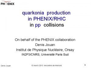 quarkonia production in PHENIXRHIC in pp collisions On