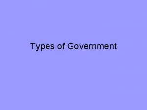 The purposes of government