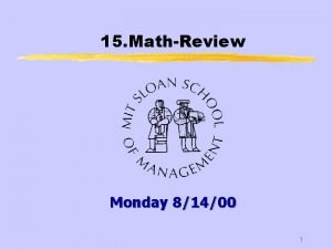 15 MathReview Monday 81400 1 General Mathematical Rules