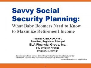 Savvy Social Security Planning What Baby Boomers Need