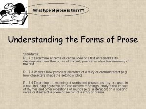 Types of prose