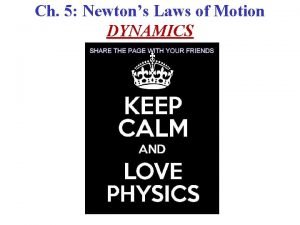 Basic laws of dynamics